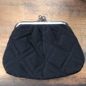 Solid black Vera Bradley coin purse/wallet